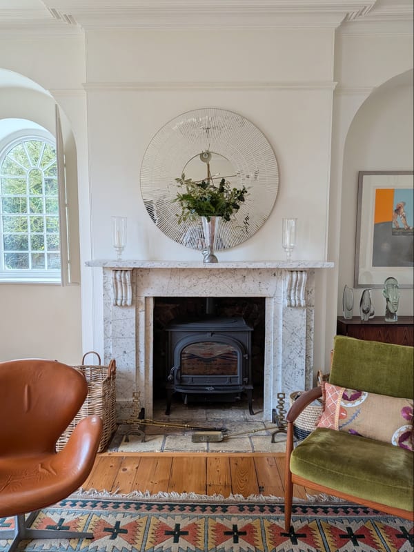 Norfolk Sitting Room Fireplace, interior by Henri Davies