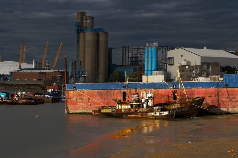 Rusty Boats, Greenwich, photograph by Henri Davies